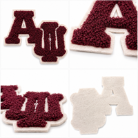 Écussons personnalisés en chenille avec lettres, brodés en 3D, thermocollants, pour vestes universitaires et pulls – Vente en gros