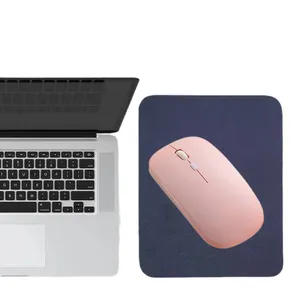 Mousepad personalizado preto rosa tapete de mouse pad à prova d'água atacado branco com logotipo personalizado estampado grandes almofadas de mouse em couro pu