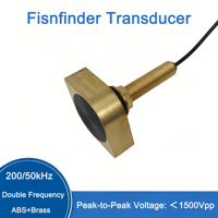 Transducteur de sondeur de poissons à double fréquence 50/200 kHz, sonde de profondeur sous-marine pour la détection des poissons et la mesure de distance