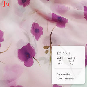 महिलाओं के लिए उच्च गुणवत्ता <span class=keywords><strong>100</strong></span>% पॉलिएस्टर हल्के पुष्प शिफॉन कपड़े रोल - Product Image 2