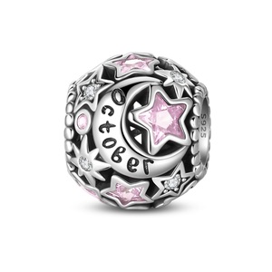 Nuevo Colgante de Cuentos de Hadas, El Principito, con Cuentas de Zirconia y Diseño de Zorro Lunar, Accesorio de Joyería DIY para Mujer, Chapado en Cobre y Plata - Product Image 3