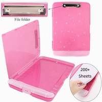Porte-documents en plastique SUNSHING avec rangement pour examens et documents, fournitures de bureau, boîte de classement A4