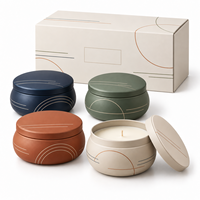 Mini bougies de soja de luxe Ensemble de cadeaux souvenirs Marque privée personnalisée Cadeaux parfumés de retour d'anniversaire pour les barres de fête des pères Diwali