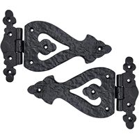 Coshik Exports - Bisagra en T de Hierro Fundido Antiguo de 7 Pulgadas, Diseño Rústico Negro Mate para Puertas de Granero, Portones y Gabinetes de Cocina, Montaje con Tornillos