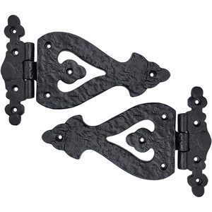 Coshik Exports Antique Cast <b>Iron</b> T Hinge <b>7</b> Inch Matte Black Rustic Design For Barn Doors Gates Kitchen Cabinet Door Mount - Product Image 1