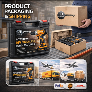 Taladro Eléctrico Inalámbrico Personalizado <span class=keywords><strong>de</strong></span> 16V sin Escobillas, Kit OEM/ODM <span class=keywords><strong>de</strong></span> Fábrica al por Mayor, Mandril sin Llave <span class=keywords><strong>de</strong></span> 10mm con Cargador Rápido - Product Image 6