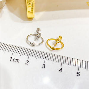 Accessoires de bricolage en argent S925, pendentif de collier en jade tendance avec perles rondes de 8 à 10 mm et support vide 30533, pendentifs en perles, breloques - Product Image 4