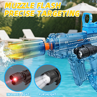 Pistola de Agua Eléctrica al por Mayor para Adultos y Niños, Pistola de Agua Automática Tipo SMG con Boquilla Luminosa, Juguete de Verano