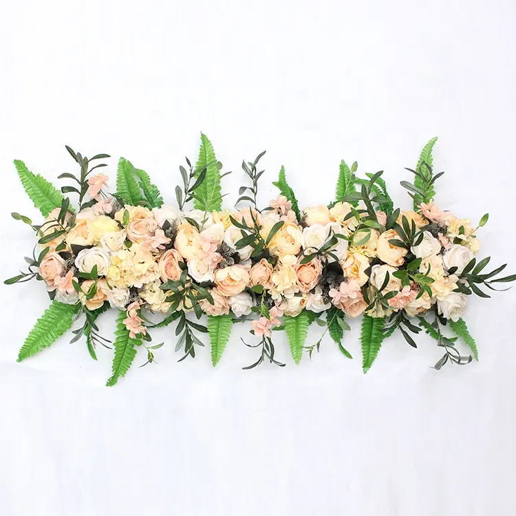 X1286 Factory Wholesale Wedding Deocrative Artificial Flower Aisle Table Floor Runner