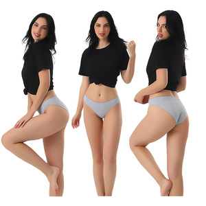 Sous-vêtements pour femmes en coton pur taille basse sans couture grande taille 2024 260 livres de levage 40S tricoté peigné respirant écologique ODM - Product Image 3