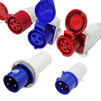 Prise et fiche électriques industrielles 5 broches 400V, étanches IP67, mâle, 3P 4P 230V, pour usage industriel