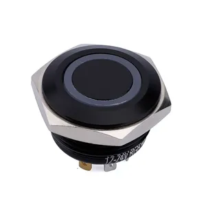 ABILKEEN short on off button waterproof IP65 IP67 metal push button momentary switch suppliers 16/19mm led push button switch