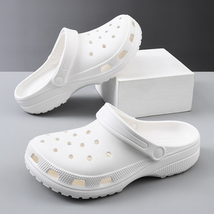 White Women's <b>Clogs</b> EVA Sole Breathable Non-Slip Summer Outdoor Wear Closed-Toe Thick Soled Beach Sandals Size 35-45 - Product Image 1