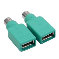 Adaptor PS2 Male ke USB Female, Konverter Port PS/2 Komputer Desktop ke USB Female