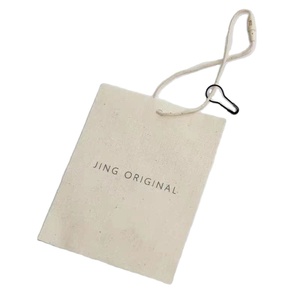 Etiqueta de tarjeta de diseño libre Simple creativa de lienzo de algodón y lino para prendas de vestir Impresión de tarjetas de marca personalizada - Product Image 2