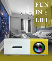 Proyector de Bolsillo LED LCD Portátil Mini, Flyin AK300 USB Full HD 3D HIFI Estéreo, Cine en Casa, Juegos