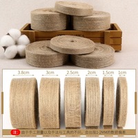Ruban papillon tissé en jute et fil de soie Qibai pour loisirs créatifs et emballages de Noël, longueur 10 yards