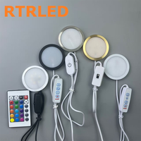 Kit de lampe LED ronde noire USB 5V avec télécommande pour imprimante 3D, lumière de table, lumière de nuit RGB pour la maison, kit de lampe LED Bambu Lab 001