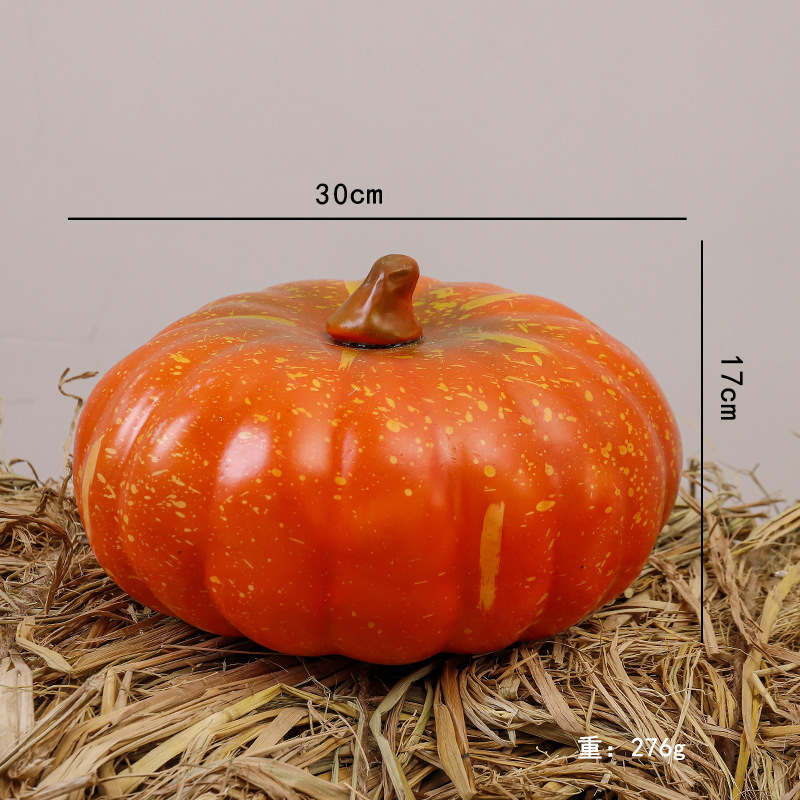 Calabaza plana naranja de 30 cm.