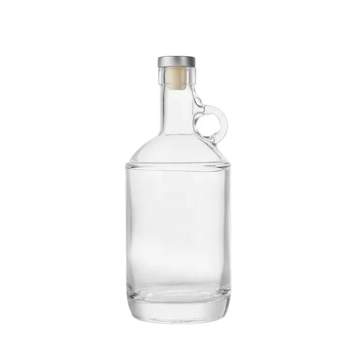 Individuelle Form Wodka Brandy Tequila Whiskey Glas Likör-Flasche mit Eigenmarke
