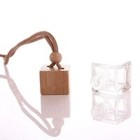 Botol parfum mobil gantung 10ml persegi botol penyebar aroma penyegar udara mobil botol minyak esensial kaca grosir