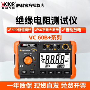 Testeur de résistance d'isolement Victor Vc60d+ 1000V, mégohmmètre numérique pour tests électriques - Product Image 5