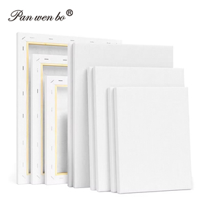 Panwenbo chuyên nghiệp 100% cotton kéo dài vải cho bức tranh với 8x10 inch, 5x7 inch trống vải cho acrylic, dầu, đổ - Product Image 1