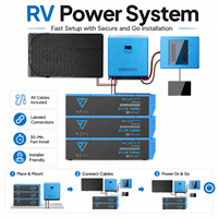 Système d'énergie solaire pour camping-car BLUETTI RVSolar 48V 15,36 kWh, onduleur 5000W, kit de batterie triple LiFePO4