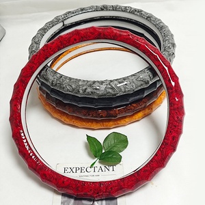 Funda de Cuero de Lujo para <span class=keywords><strong>Volante</strong></span> de Coche, Universal, Antideslizante y Transpirable - Product Image 4