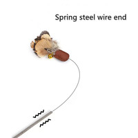 Nouveau jouet pour chat à long manche avec plume, bâton de chatouillage à ventouse, baguette de chasse pour chaton à ressort, jouets interactifs pour chat
