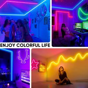 16.4FT RGBW 24V silicona Led luz aplicación remota WiFi Control música sincronización impermeable RGB + blanco frío regulable inteligente neón cuerda luces - Product Image 6