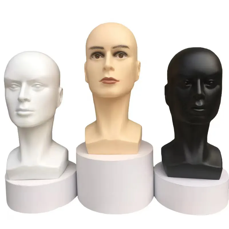 Venta al por mayor, moderno, precio de fábrica, exhibidor, cabezas de maniquí masculinas a la venta