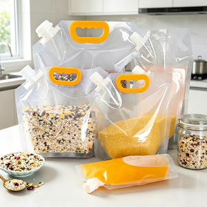 Bolsa con Boquilla Hermética y Antipolvo de PET Resistente de 5L con Logotipo Personalizado, Diseño de Vertido Fácil, para Empacar Arroz, Cereales y Alimentos Secos para Senderismo - Product Image 1