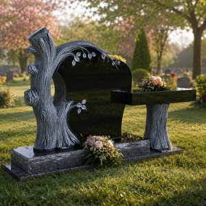 Large Grave <b>Tree</b> Stone Monument Tombstone Headstone for sale - Product Image 6