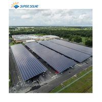 Vente en gros en Chine de carport solaire avec chargeur pour véhicules électriques, en aluminium et acier inoxydable, certifié CE, garantie de 12 ans