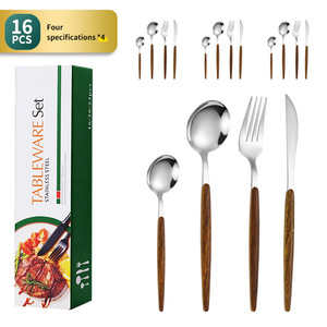 Stainless Steel Tableware Set 16Pcs Portuguese Style Western Cutlery Gift <b>Box</b> Durable Dinnerware - Product Image 4