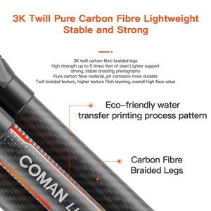 COMAN Light H Pro profesional móvil de fibra de carbono ligero de alta <span class=keywords><strong>calidad</strong></span> trípode portátil para cámara - Product Image 5