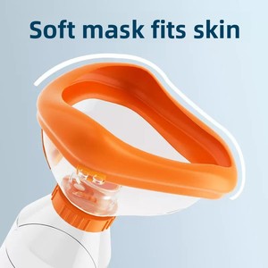 Masker Atomisasi <span class=keywords><strong>Nebulizer</strong></span> Reservoir Bayi-Anak-Dewasa, Semprotan Oral, Masker Lunak, Desain Dapat Dicuci, Aerosol Obat Mulut Hidung - Product Image 4
