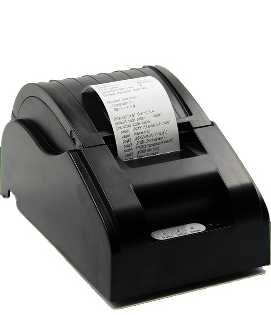 Convenient Good Partner 58mm Thermal Printer USB Interface Removable Stock High-Speed Printing Receipts Barcodes High-Resolution