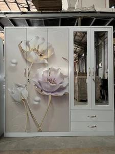 Armoire avec Tiroirs et Penderie 5 Portes Verrouillable en Acier Personnalisée pour Rangement de Bureau, <span class=keywords><strong>Meuble</strong></span> de Rangement et Placard de Chambre - Product Image 3