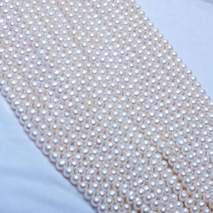 9-10mm <b>Black</b> Rice Shaped Freshwater Pearl <b>String</b> Natural Real Pearl DIY <b>Necklace</b> Material Zhuji Pearl Wholesale - Product Image 4