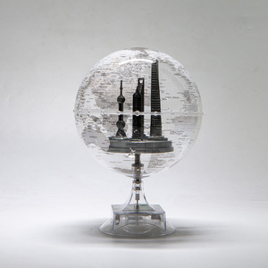 Globe terrestre transparent avec monument de Shanghai, souvenir cadeau de l'usine Huizhou Wellfun - Product Image 3