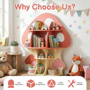 Étagère à livres en forme <span class=keywords><strong>de</strong></span> champignon pour enfants, bibliothèque Montessori, rangement <span class=keywords><strong>de</strong></span> jouets, bibliothèque en forme d'arbre pour tout-petits - Product Image 4