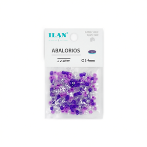 Perles Ilan Abalorios 2-4mm Violet Mix 25g pour la fabrication de bijoux - Product Image 2