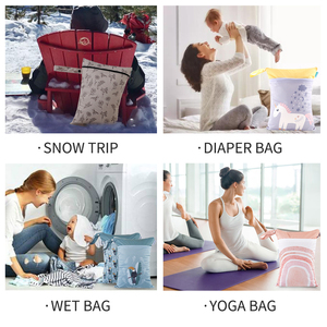 Elinfant Tùy Chỉnh <span class=keywords><strong>Polyester</strong></span> Không Thấm Nước Ướt Khô Riêng Biệt Tắm Bẩn Phù Hợp Với Bãi Biển Túi Bơi Ướt Túi OEM Bé Tã Túi - Product Image 5