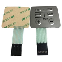Kustom desain tombol tekan sakelar membran polydome keypad membran dengan 3M300LSE perekat untuk aplikasi elektronik