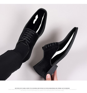 Hot Selling Leather Lace up Comfortable Lightweight Heel <b>Pointed</b> British Shoes Business Parties Weddings Men Formal Dress Shoes - Product Image 4