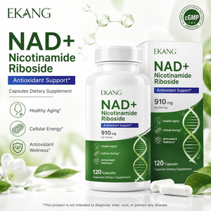 Cápsulas de Nicotinamida Ribósido NAD+ Hechas en EE. UU., 910 mg, Suplemento Dietético Antioxidante, Apoyo Energético Celular - Product Image 1