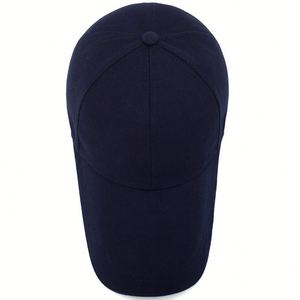 Gorra de Béisbol Personalizada Azul Marino de 6 Paneles con Visera Larga, Estilo Deportivo Urbano, Tela Resistente - Product Image 3