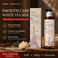 Après-shampoing parfumé au thé blanc Aoba, hydratant, soyeux, réparateur pour cheveux abîmés, secs, crépus, permanentés, OEM ODM Marque Privée